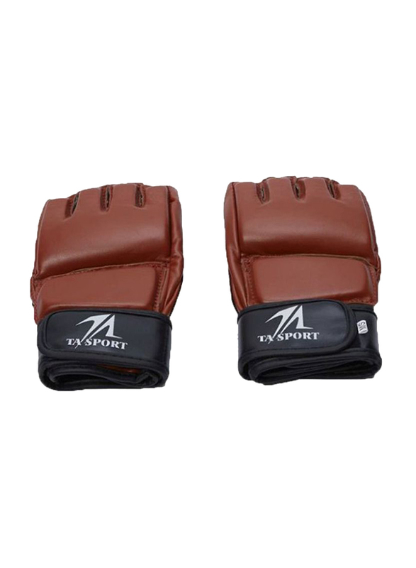 TA Sport Combat Sports 1 Pair Of MMA Training Gloves, Large, Brown/Black