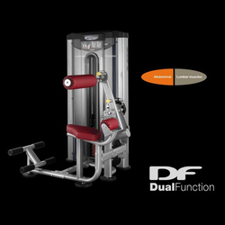 BH Fitness Abdominal/Lower Back Machine, 104cm, Red/Silver