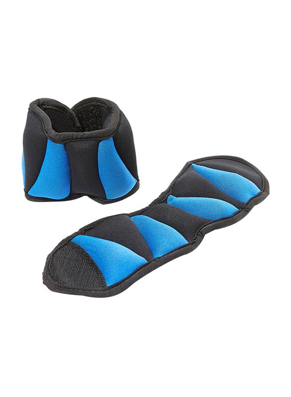 

York Fitness Ankle Weight Set, 2 Pieces, Black/Blue