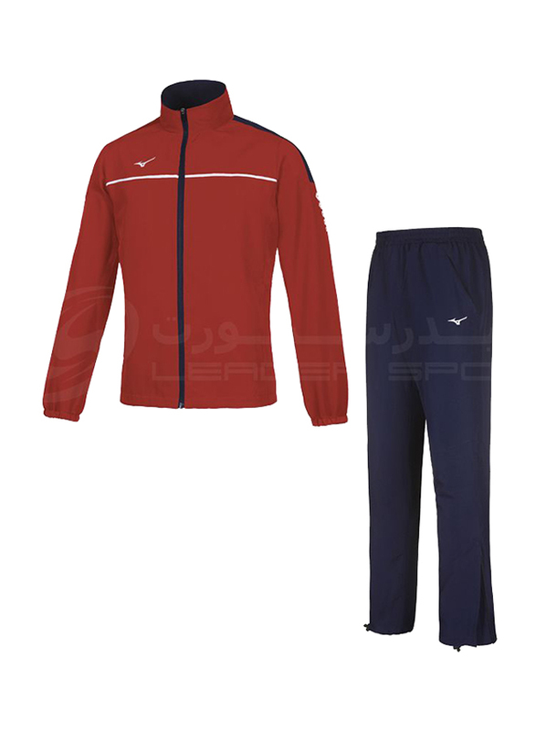 

Mizuno Tracksuit for Men, S, Red/Navy