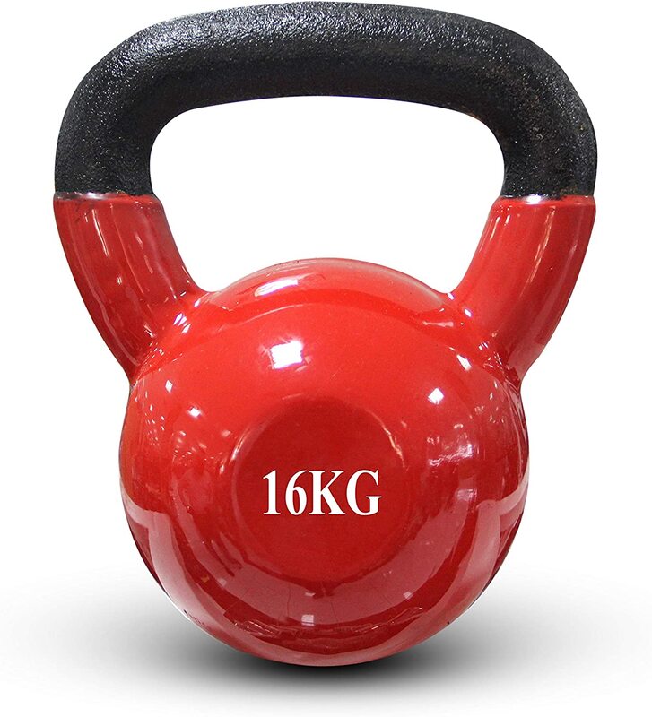 

TA Sport Plastic Coat Kettlebell, 16KG, Black/Red