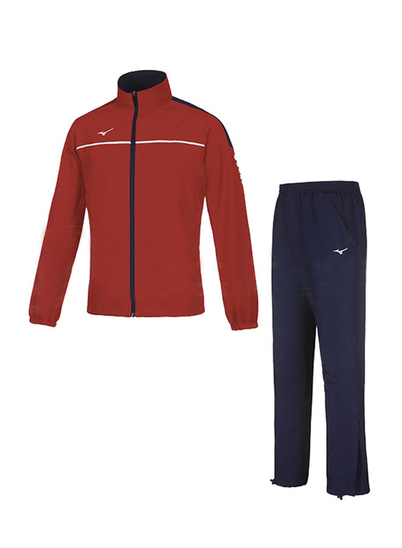 

Mizuno Tracksuit for Men, M, Red/Navy