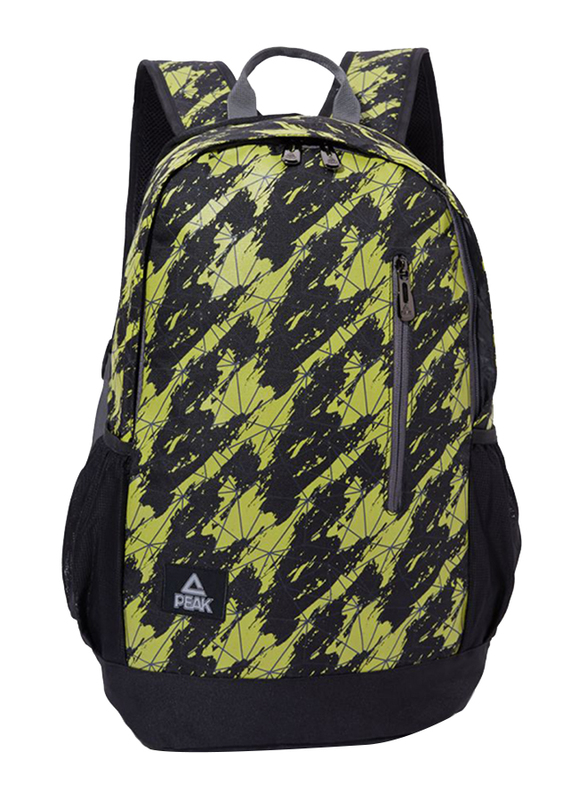 

Peak Printed Design Backpack Bag Unisex, Black/Green