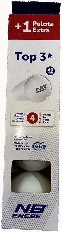 

Generic Caja Pelotas Nb Top 3Blanca Table Tennis Ball, 4 Pieces, 40mm, Multicolour