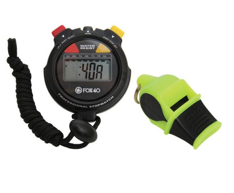 

Fox 40 Stop Watch Whistle, 6906-0400, Black