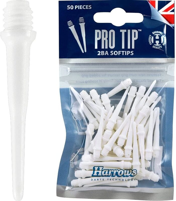 

Harrows 50-Piece Pro Tip 2BA Softips, White