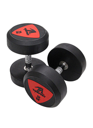 LiveUp LS2023 Deluxe Rubber Dumbbells Set, 2 x 50KG, Black