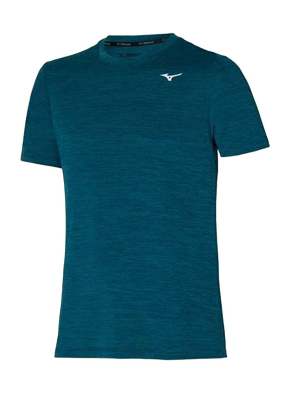 

Mizuno Impulse Core Short Sleeve T-Shirt for Men, Medium, Harbor Blue