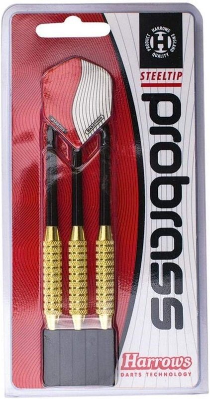 

Harrows Probrass Steel Tip Darts, Black/Gold