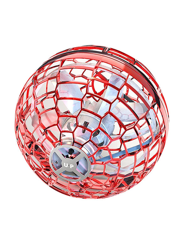 

FlyNova Pro Flying Ball Boomerang Spinner with Dynamic RGB Lights Double Pass, Red