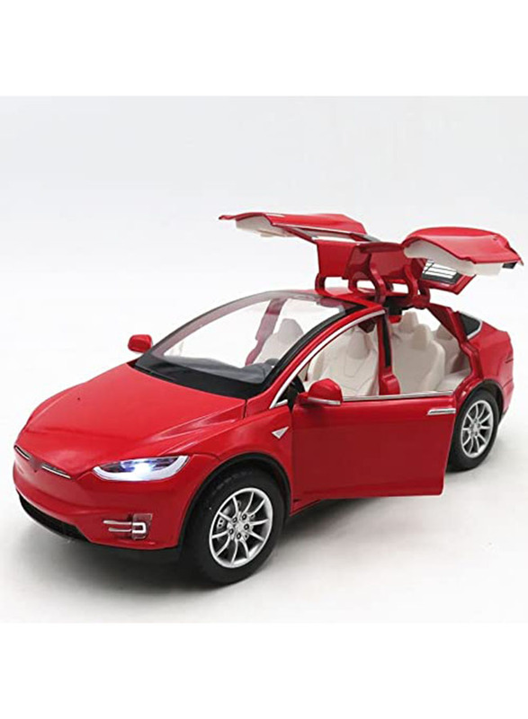 

YBSM 1/24 Diecast for Tesla Model X Toys Car, Red