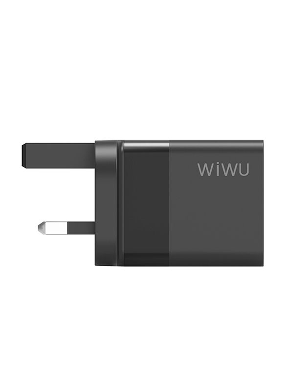 WiWu 30W PD Fast Charger with Type-C to Type-C Cable, QCBTCTC, Black