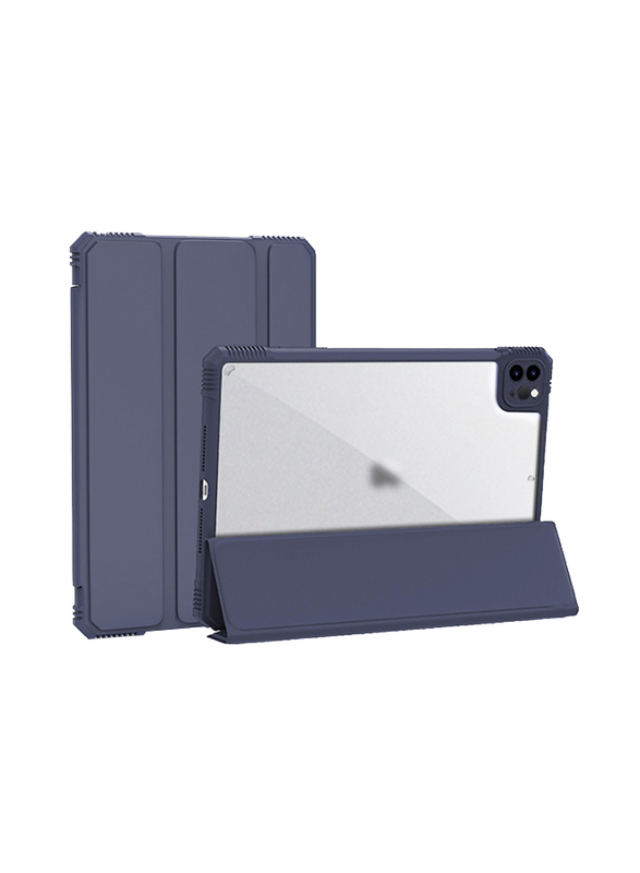 

WiWu Apple iPad Pro 12.9-inch (2020) Alpha Smart Folio 360 Tablet Flip Cover, Navy Blue