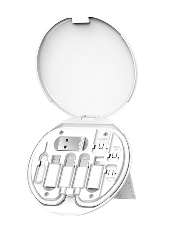 

WiWu Almighty Charging Suit Storage Case Cable, S02W, White