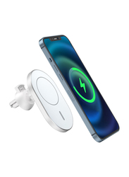 WiWu CH-306S Liberator 15W Magnetic Wireless Car Charger, Silver