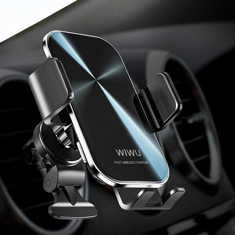 WiWu Liberator Car Mount Wireless Charger, 15W, Black
