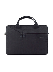 WiWu City Commuter 15.6-Inch Laptop Messenger Bag, Black