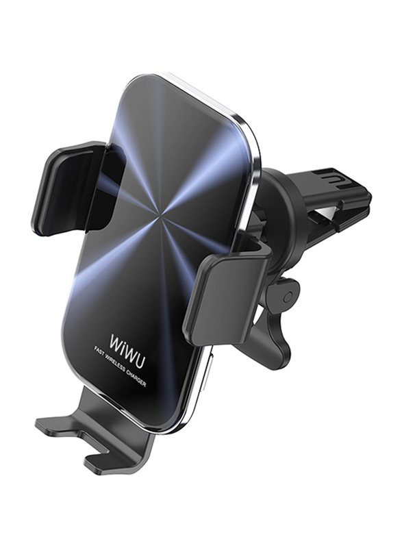 WiWu Liberator Car Mount Wireless Charger, 15W, Black
