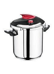 OMS Collection 12Ltr Round Stainless Steel Pressure Cooker, Silver