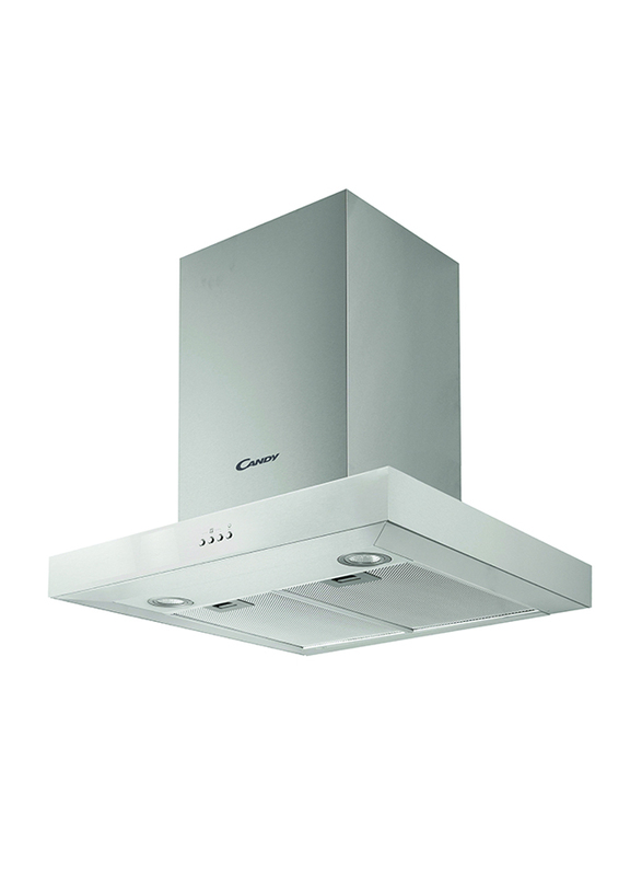 

Candy 60cm Square Chimney Hood, 210W, CMB655X, Silver
