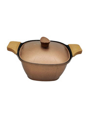 Neoklein 24cm Non-Stick Square Titanium Coated Casserole, Gold