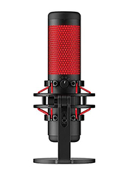 Ms. Aman Kingston HyperX QuadCast Gaming Professional Microphone for PC, PS4 and Mac, HX-MICQC-BK, Red/Black