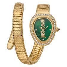 Just Cavalli Analog Watch for Women with with Stainless Steel Band, Water Resistant, White/Gold-White