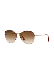 Tom Ford Aviator Full Rim Gold Sunglasses for Women, Brown Lens, Margret-02 TF566 28G