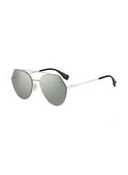 Fendi Geometric Full Rim Silver Sunglasses for Women, Silver Lens, FF 0194/S EYRU1 55-19 140