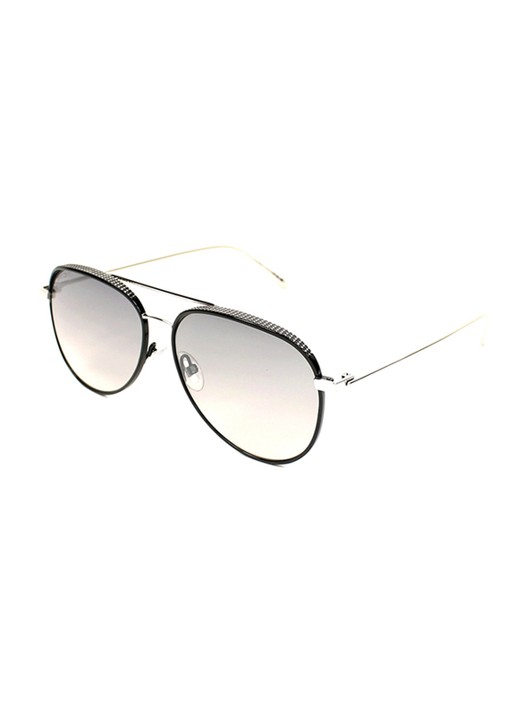 Jimmy Choo Full-Rim Pilot Gold Sunglasses Unisex, Mirrored Grey Lens, RETO/S JIN IC, 57
