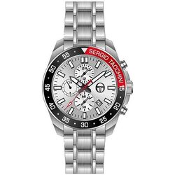 Sergio Tacchini Analog Watch for Men with Stainless Steel Band, ST.4.10002-5, Silver-Silver