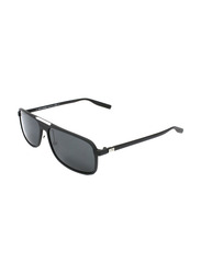 Christian Dior Rectangular Full Rim Black Sunglasses Unisex, Grey Lens, 003Y1 57-18 150