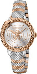 Roberto Cavalli Analog Watch for Women with Stainless Steel Band, RV2L052M0111, Multicolour-Silver