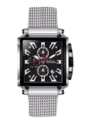 Sergio Tacchini Analog Watch for Men with Mesh Band, ST.1.10062-1, Silver-Black