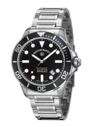 West End Analog Watch for Men with Stainless Steel Band, Water Resistant, Silver-Black