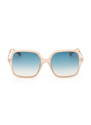 Guess Full-Rim Square Beige Sunglasses For Women, Green Gradient Lens, GU7845 57P, 57/17
