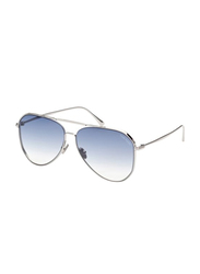 Tom Ford Full-Rim Silver Sunglasses for Men, Blue Lens, FT085316W60