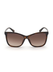 Guess Full Rim Square Dark Brown Sunglasses for Women, Brown Lens, GU7779, 52F 57-15