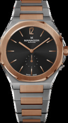 Manager Analog Watch for Men with Stainless Steel Band, MAN-RP-06-BM, Multicolour-Black