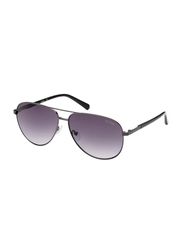 Guess Full-Rim Dark Grey Sunglasses for Men, Grey, GU00043 08B, 62/13