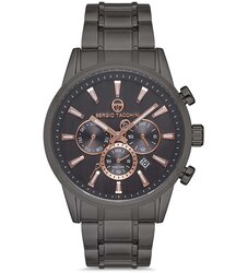 Sergio Tacchini Analog Watch for Men with Stainless Steel Band, ST.1.10144-5, Grey-Black