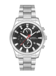 Sergio Tacchini Analog Watch for Men with Stainless Steel Band, ST.1.10119-1, Silver-Black