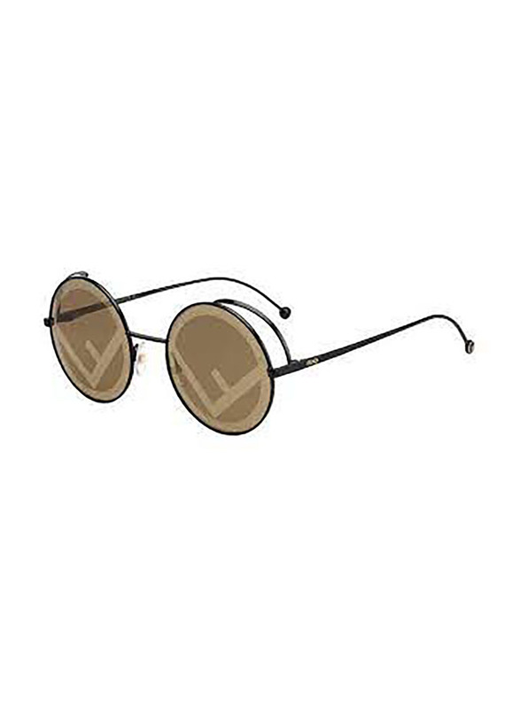 Fendi Round Full Rim Brown Sunglasses for Women, Brown Lens, FF 0343/S 807 53-EB