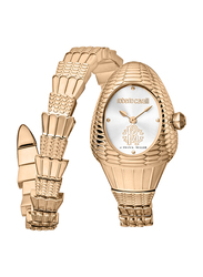 Roberto Cavalli Analog Watch for Women with Stainless Steel Band, Water Resistant, RV1L149M0041, Rose Gold-Silver