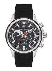 Sergio Tacchini Analog Watch for Men with Silicone Band, ST.1.10128-1, Black