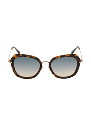 Tom Ford Cat Eye Full Rim Havana Brown Sunglasses for Women, Blue Gradient Lens, TF792 55P 54-20