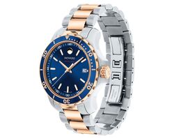 Movado Analog Watch for Men with Stainless Steel Band, 2600149, Multicolour-Blue