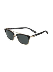 Chopard Clubmaster Full Rim Black/Gold Sunglasses for Men, Smoke Grey Lens, SCHC90 300P