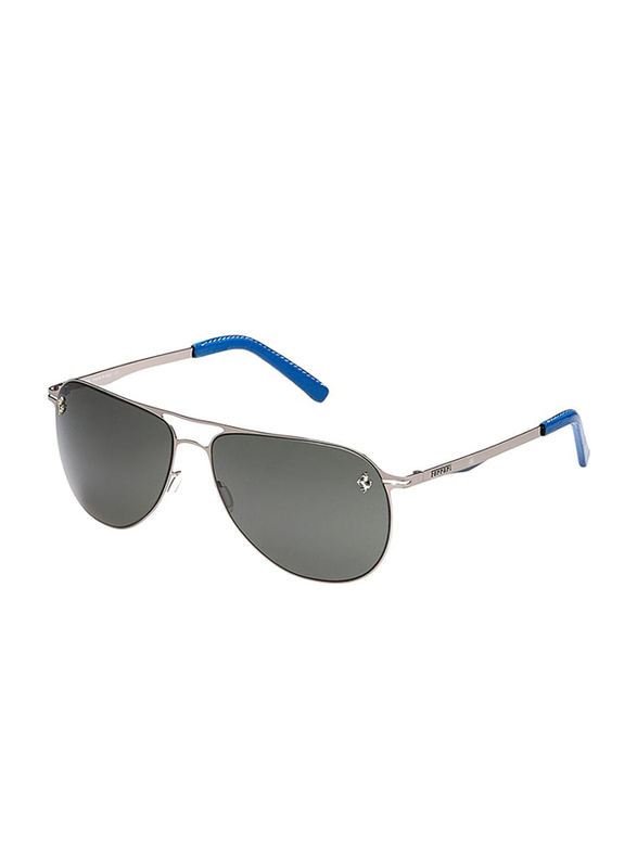 Fred Full-Rim Round Black Sunglasses Unisex, Grey Lens, FG40004I, 48