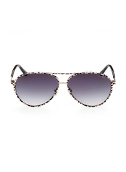 Guess Full-Rim Pilot Gold Sunglasses For Women, Smoke Gradient Lens, GU7847 28B, 60/11